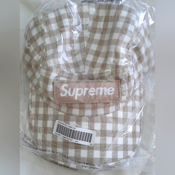 Supreme Gingham Twill Camp Cap *SS23* *NWT* - Picture 4 of 5